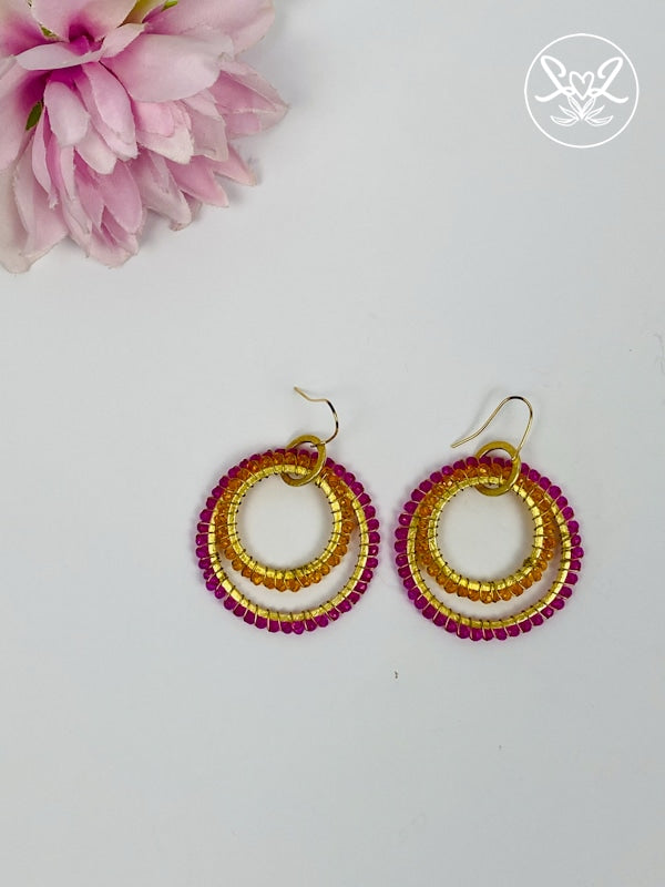 Usizo Double Ring Earrings