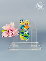 Acrylic Watercolour Teardrops Earrings