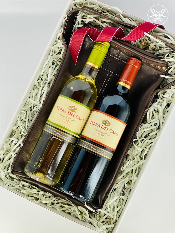 Leather Cooler Wine Pair Gift Box