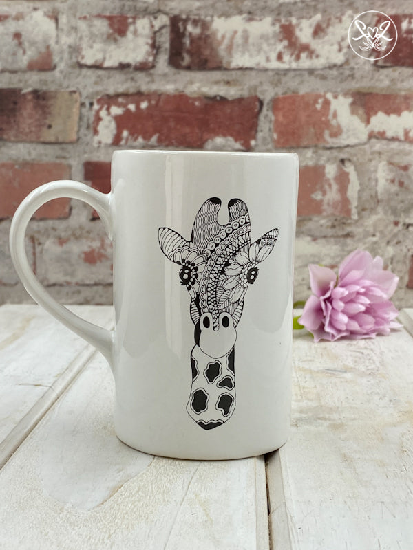 Urchin Art Giraffe Mug
