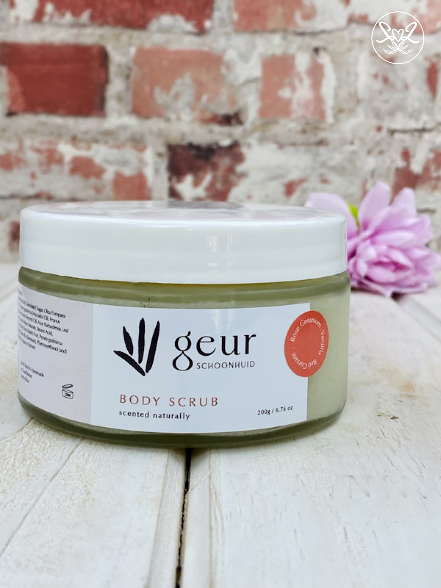 Schoonhuid Geur - Body Scrub 200g - Rose Geranium, Vanilla & Red Currant
