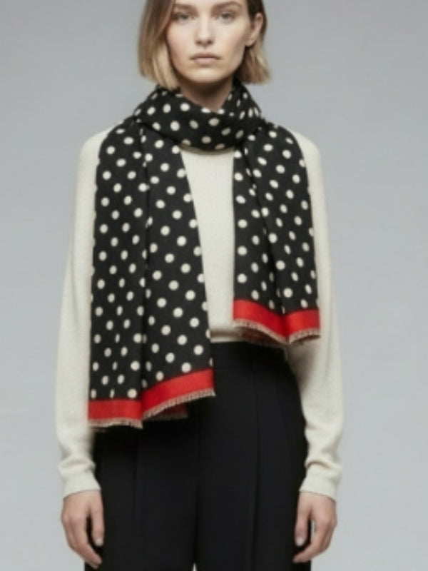 Ateljee Zebra Wrap - Denim/Creme