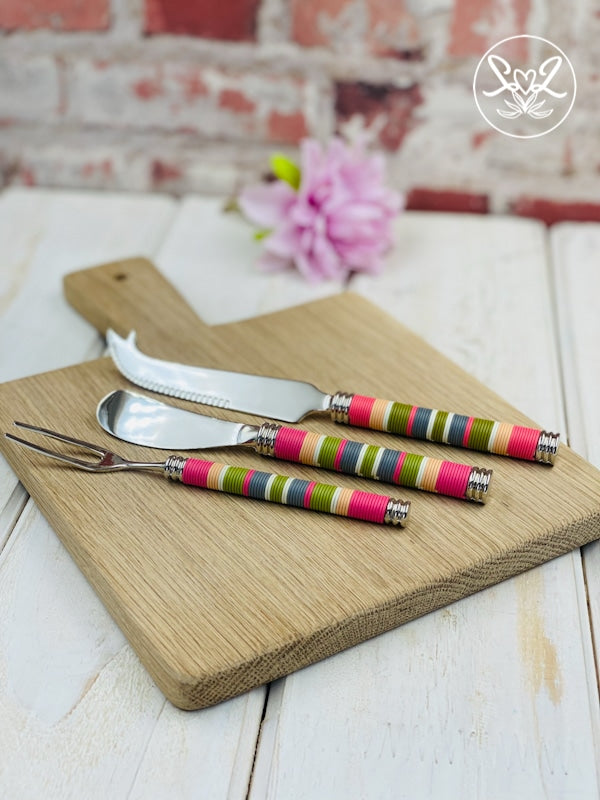 Paula.G Cutlery - Pink & Green