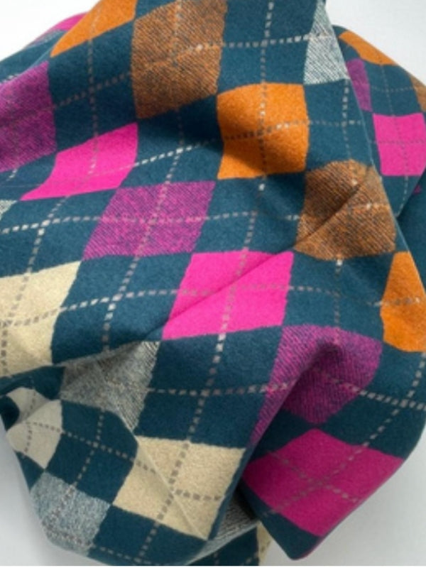 Ateljee Argyle Wrap - Teal