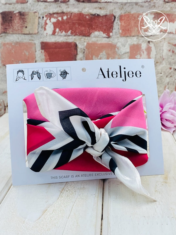 Ateljee Silky Square Scarf - Colour Blocks