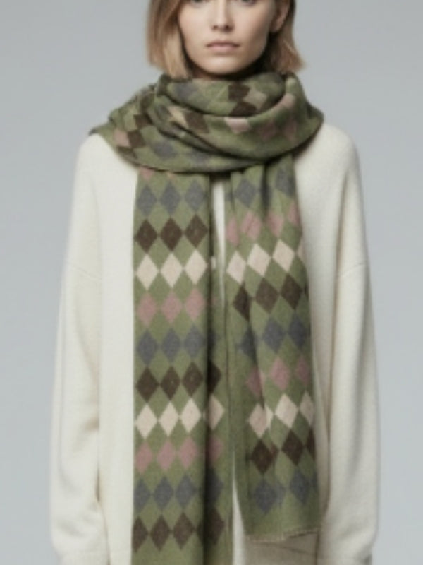 Ateljee Argyle Wrap - Moss