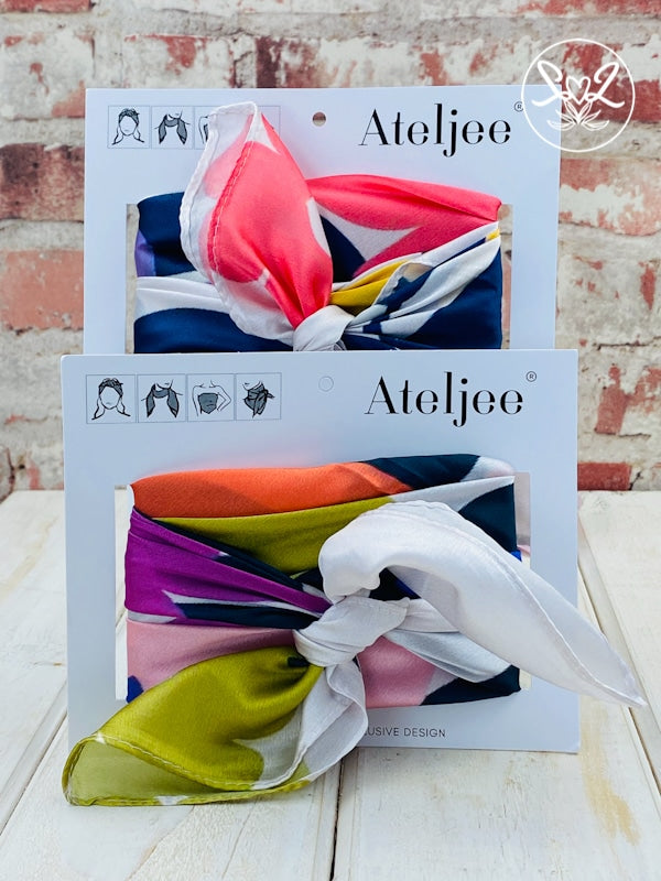 Ateljee Silky Square Scarf - Bloom Posy