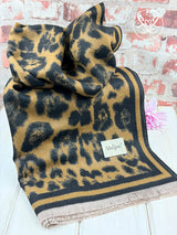 Ateljee Leopard Wrap - Tan/Black