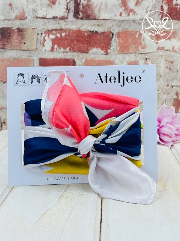 Ateljee Silky Square Scarf - Bloom Posy