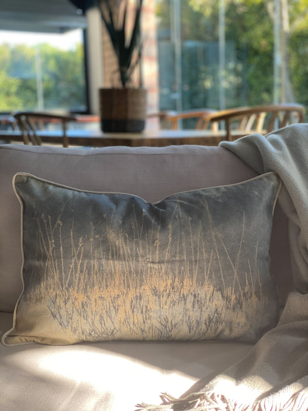 Threads That Bind Us 'Stormy Wetlands' Cushion Cover 60x40