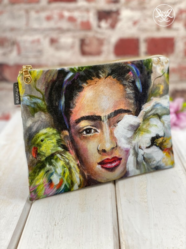 Ruthanne Collection - Kim Black "Frida" Cosmetic Bag 16x21