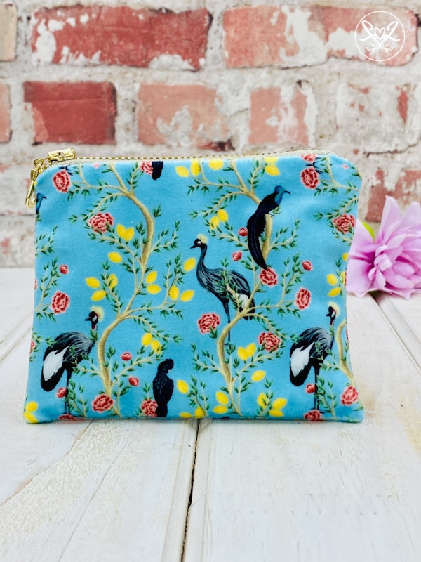 Ruthanne Collection – Betty Blue Velvet Coin Purse